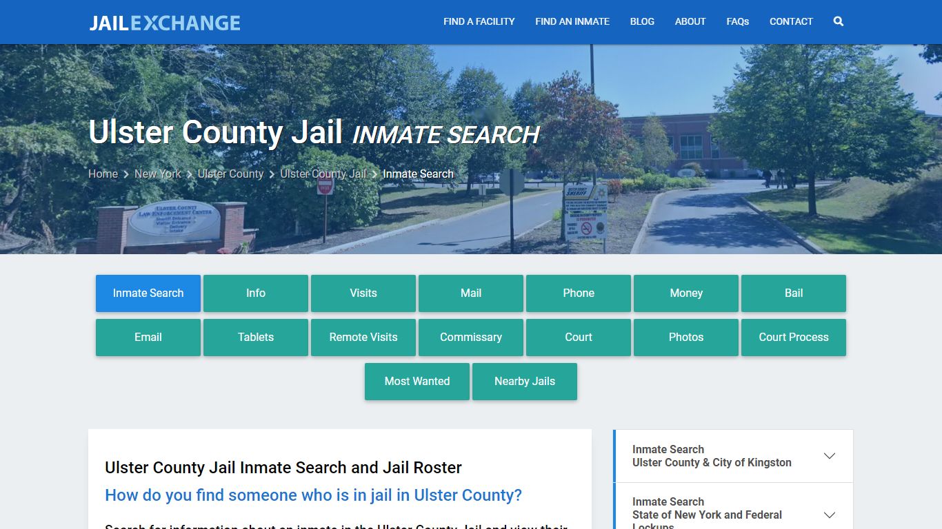 Inmate Search: Roster & Mugshots - Ulster County Jail, NY - Jail Exchange