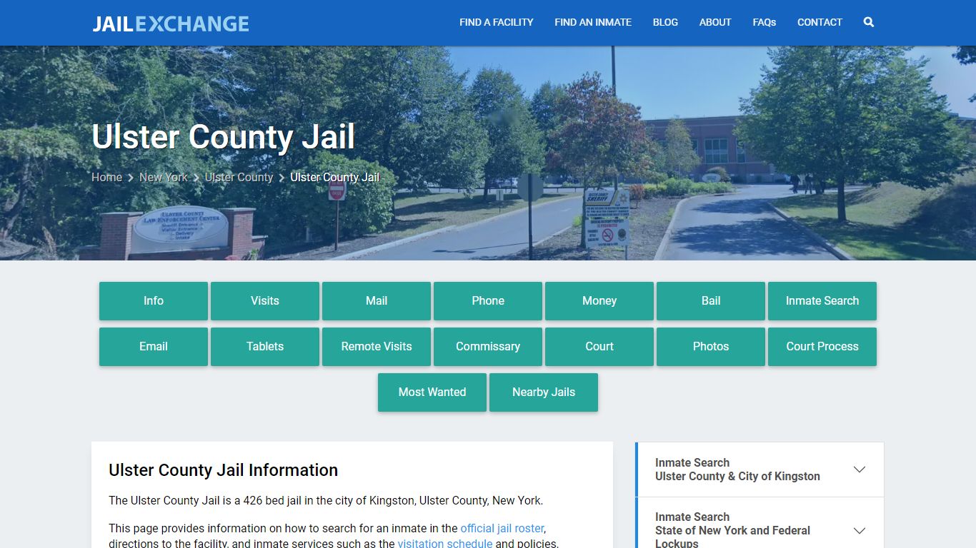 Ulster County Jail, NY Inmate Search, Information